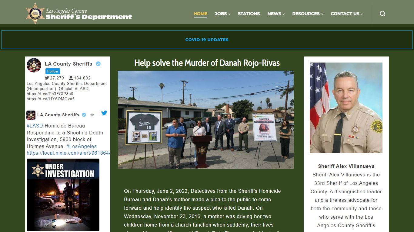 A Tradition of Service | Los Angeles County Sheriff's Department